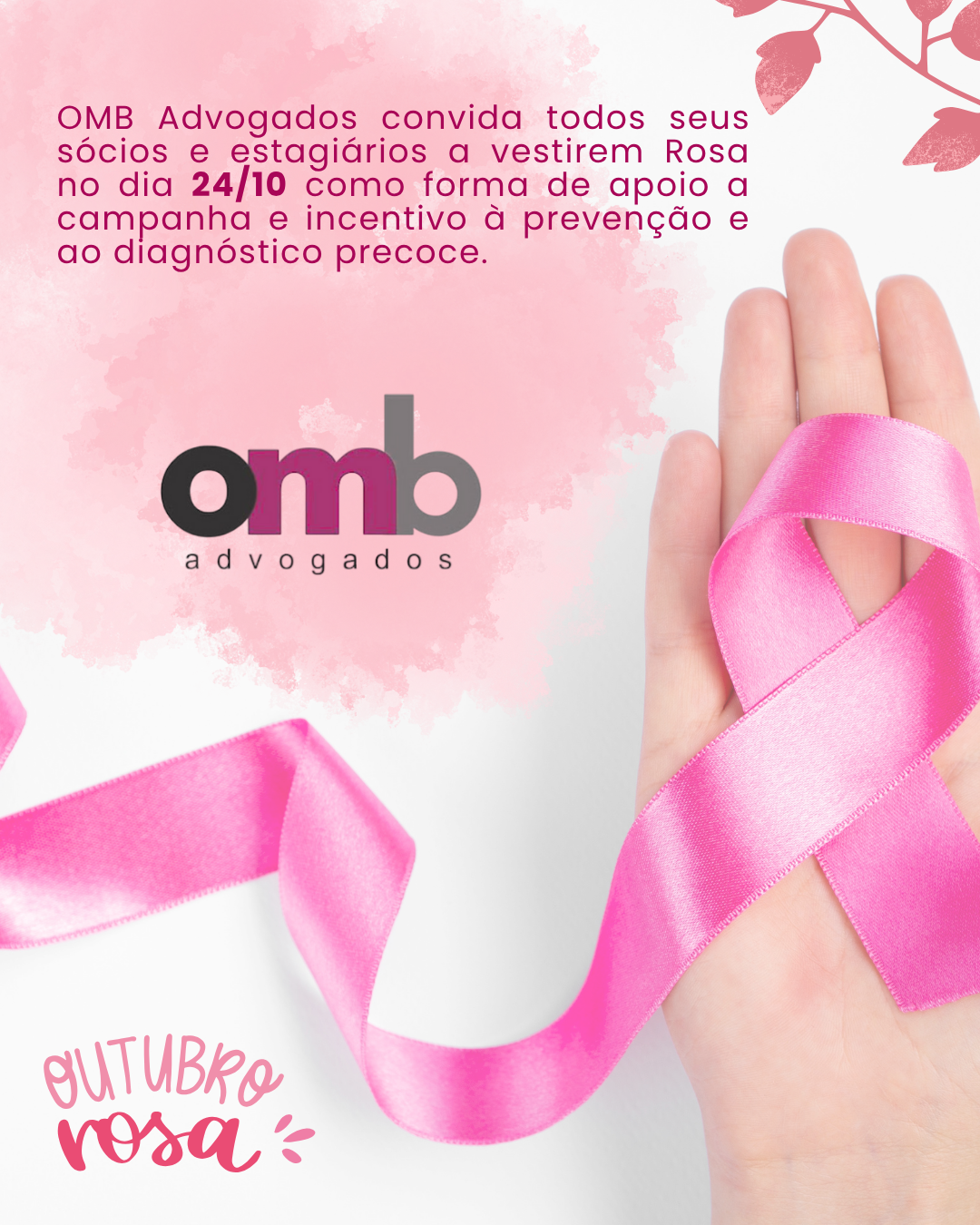 Matéria da OMB Advogados sobre OUTUBRO ROSA